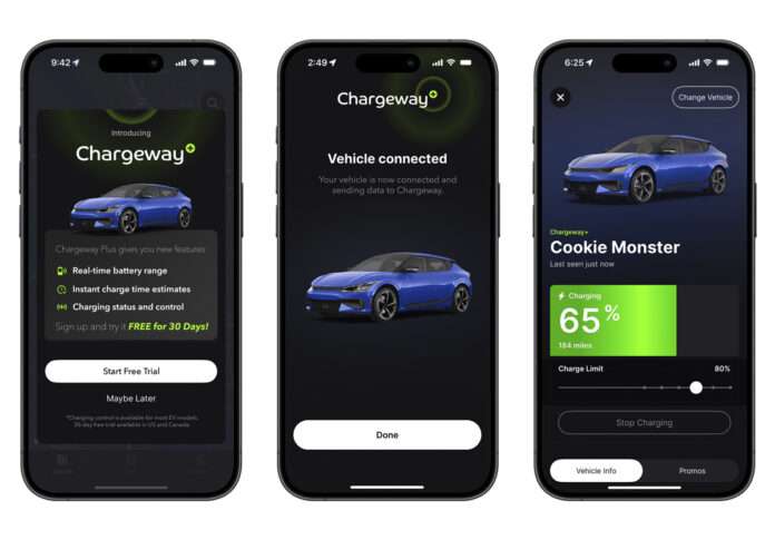 Chargeway Plus app allows EV drivers to remotely access real-time battery info and charging status