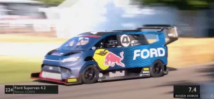 Ford’s ridiculous electric van just won the Goodwood hillclimb