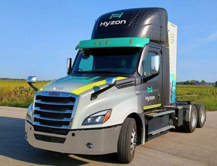 Hyzon starts Class 8 fuel cell electric truck production