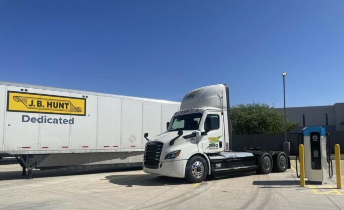 J.B. Hunt Dedicated electric truck