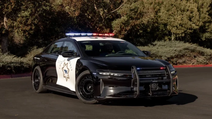 Lucid Air cop car tested by California Highway Patrol