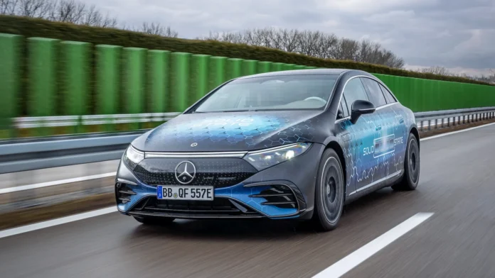 Mercedes EQS aims for 621-mile range, tests solid-state battery
