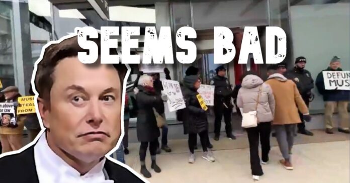 Protests erupt at Tesla dealers as China holds FSD hostage in tariff war