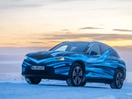 Electric Mercedes-Benz GLC prototype teased testing in the arctic
