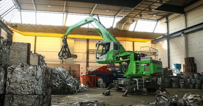 Sennebogen 824 G Electro Battery material handler promises 24/7 power