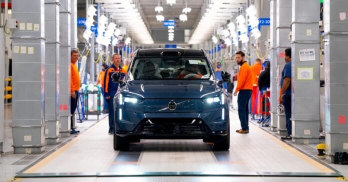 Volvo’s first all-electric EX90 rolls off the production line in South Carolina
