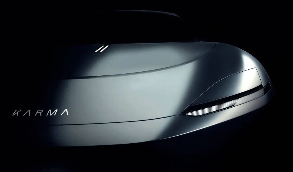 Teaser for Karma GT-UV Design Study debuting during 2024 Monterey Car Week