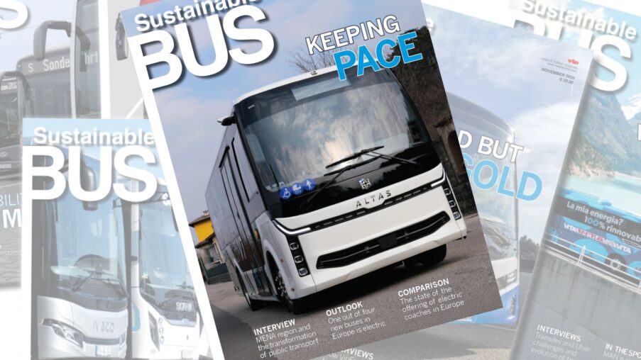 From e-coaches to UITP insights on MENA, Altas industrial strategy and Europe’s trolleybus revival (and more) in new Sustainable Bus magazine